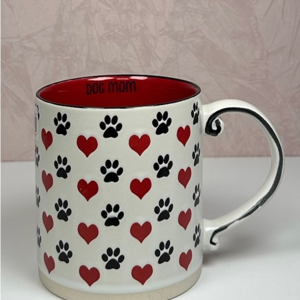Spectrum Designz Dog Mom Heart and Paw Print Mug - Red and Black - Picture 14 of 14